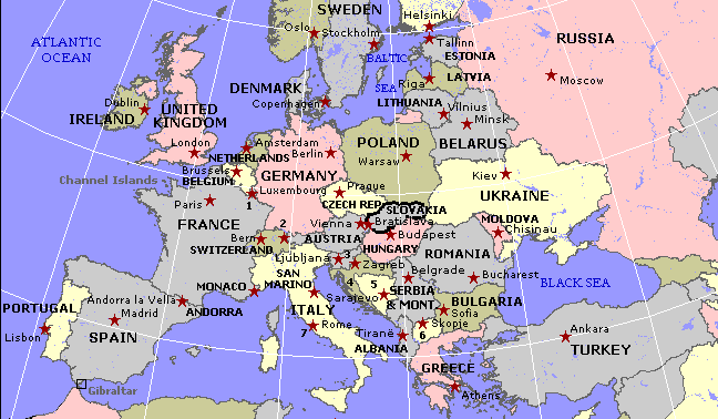Image result for map of europe